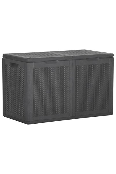 Concept Κουτί αποθήκευσης κήπου, μαύρο, 180L, PP rattan