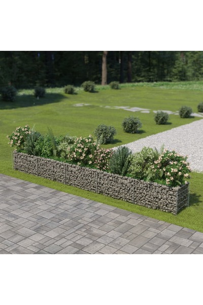 Concept Strat înălțat gabion, 450 x 50 x 50 cm, oțel galvanizat