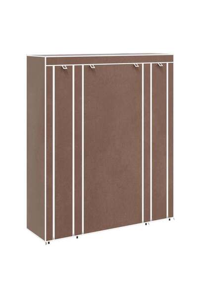 Concept Υφασμάτινη ντουλάπα με διαμερίσματα και ράβδους 45x150x176 εκ. καφέ