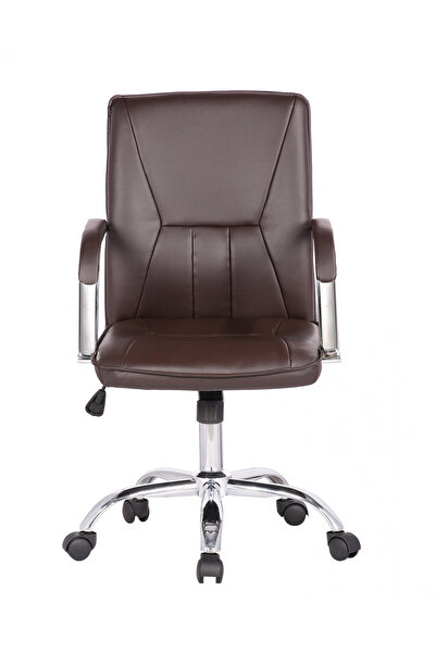 Concept Mobili Καρέκλα γραφείου SPRING, καφέ, οικολογικό Δερμάτινο