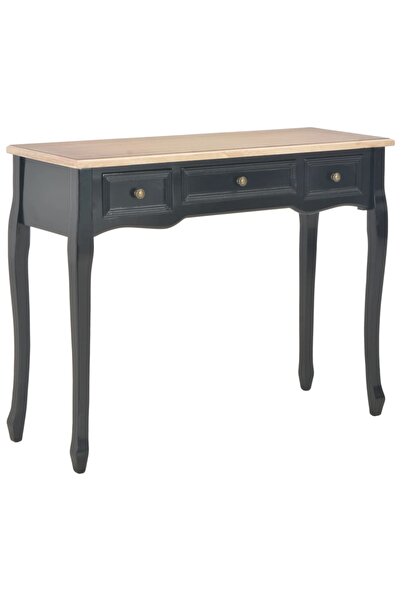 Concept Μπουντουάρ κονσόλας με 3 συρτάρια, μαύρο