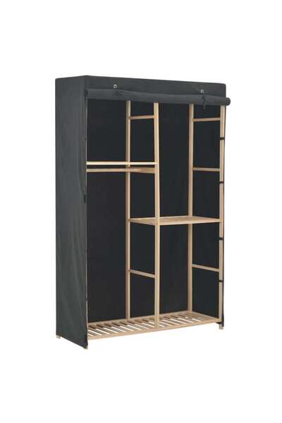 Concept Șifonier cu 3 rafturi, gri, 110 x 40 x 170 cm, material textil