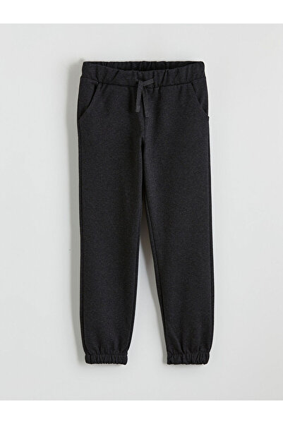 LC Waikiki Anthracite Elastic Waist Girls Jogger Sweatpants