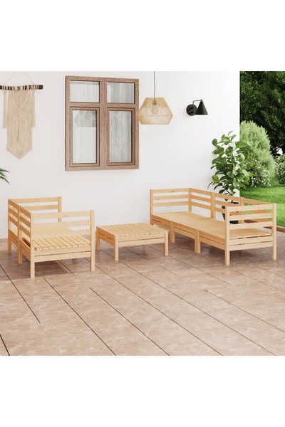 Concept Σετ επίπλων κήπου, 6 τεμάχια, από μασίφ ξύλο πεύκου