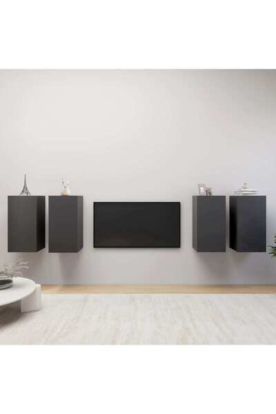 Concept Comode TV, 4 buc., gri , 30,5x30x60 cm, PAL