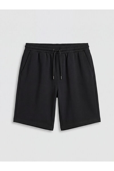 LC Waikiki Μαύρο ανδρικό σορτς Standard Fit