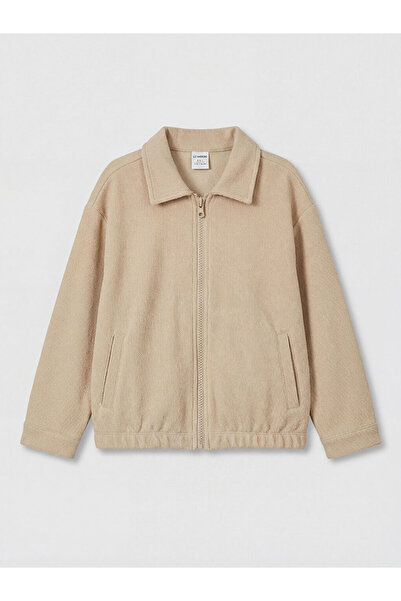 LC Waikiki Μπεζ μπουφάν για αγόρια με γιακά πουκαμίσου από το κατάστημα GiyÇık