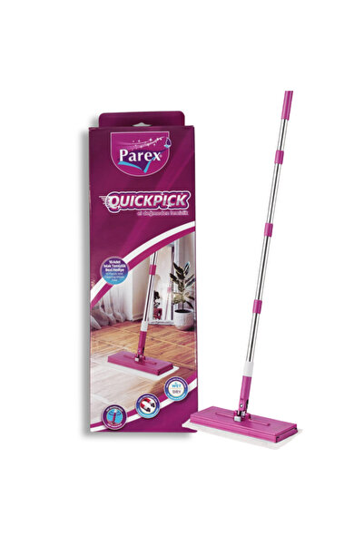 Parex QuickPick Mop for Wet Wipes and Cloths, Quick Release Button System, Ro...