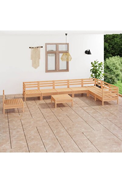 Concept Set mobilier de grădină, 9 piese, lemn masiv de pin