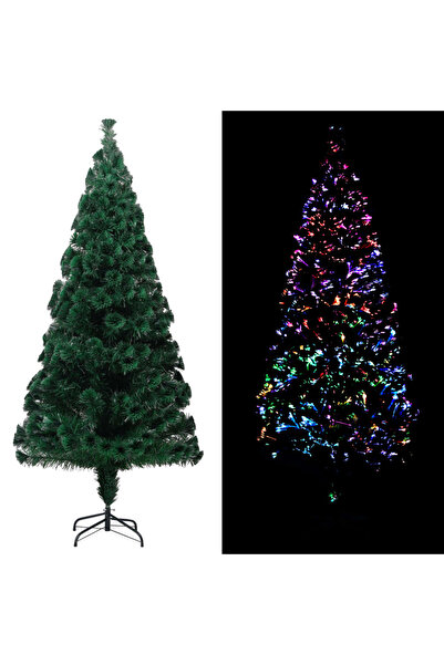 Concept Pom de Crăciun artificial cu suport, verde, 240cm, fibră optică