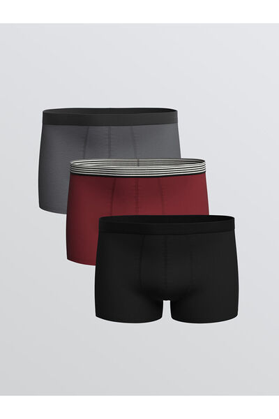 LC Waikiki Ανδρικά ελαστικά μποξεράκια από βαμβάκι μικτού τύπου, συσκευασία 3...