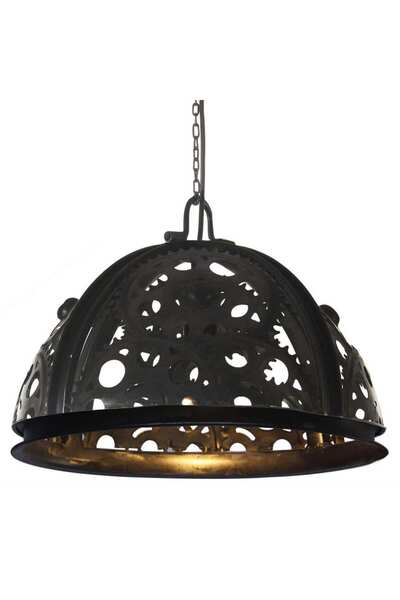 Concept Lampă de tavan industrială cu lanț, model roată, 45 cm, E27