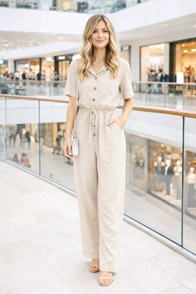 Sacrosa Keten Günlük Tulum