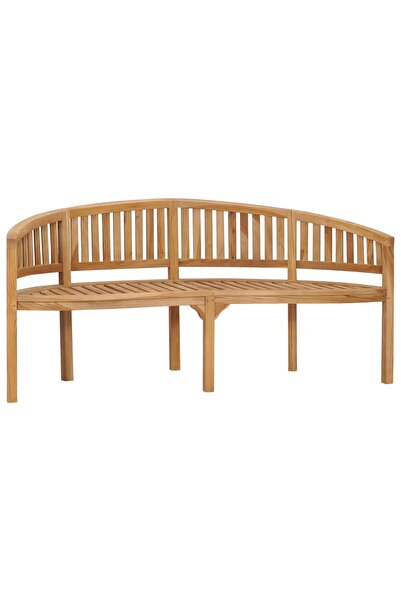 Concept Πάγκος σε σχήμα μπανάνας, 180 cm, μασίφ ξύλο τικ