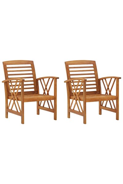 Concept Καρέκλες κήπου, 2 τεμ., από μασίφ ξύλο ακακίας