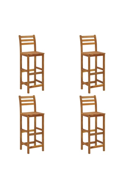 Concept Σκαμπό μπαρ, 4 τεμ., από μασίφ ξύλο ακακίας