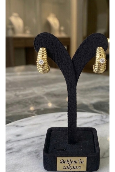 BEKLEMİN TAKILARI أقراط Xuping الذهبية طراز مرصّع بالأحجار موديل ميداي بومبيل...