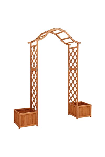 Concept Pergolă de grădină cu jardinieră, lemn masiv de brad