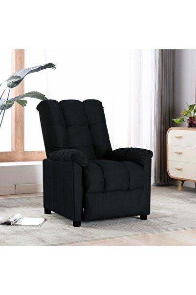 Concept Ανακλινόμενη πολυθρόνα, μαύρη, υφασμάτινη