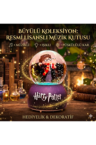 KOLAYEV Harry Potter Işıklı Müzikli Püskürtmeli Kar Küresi 16 cm | Büyük Boy ...
