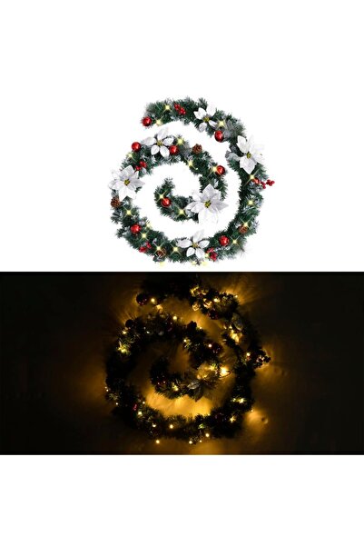 Concept Ghirlandă de Crăciun cu lumini LED, verde, 2,7 m, PVC