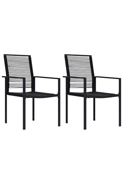 Concept Garden chairs, 2 pcs., black, PVC rattan