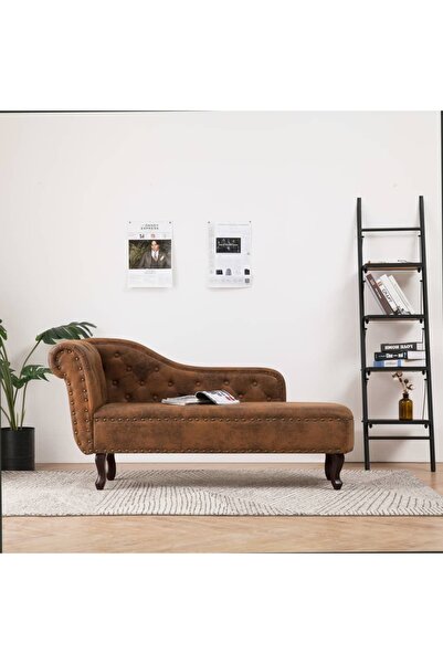 Concept Șezlong, maro, imitație piele de căprioară