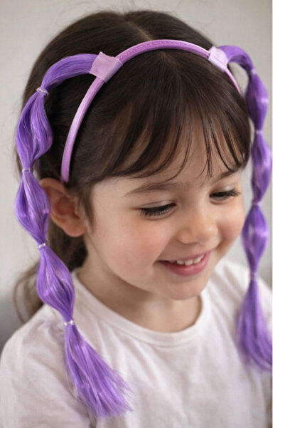 shop Coroană pentru copii cu detaliu de păr de culoare violet