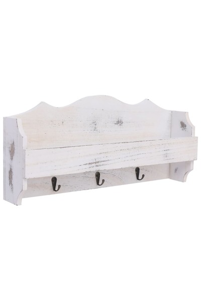 Concept Cuier de perete, alb, 50 x 10 x 23 cm, lemn