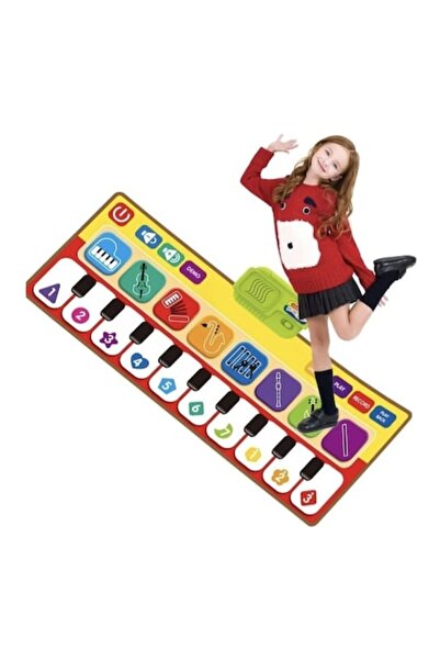 MASHASHOP Covor muzical, Piano Touch & Learn, 8 instrumente, antiderapant, mu...