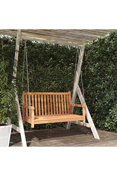 Concept Bancă balansoar, lemn masiv de tec, 114x60x64 cm