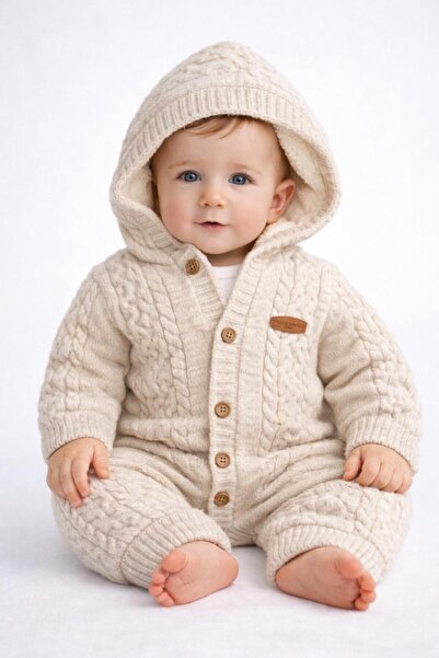 Pierre Cardin Baby Kapüşonlu Wellsoft Astarlı Astronot Kozmonot Tulum