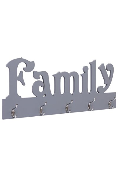 Concept Cuier de perete FAMILY, gri, 74 x 29,5 cm