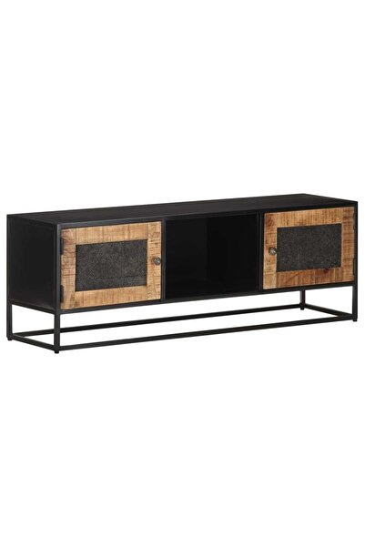 Concept Comodă TV, 120 x 30 x 40 cm, lemn de mango nefinisat