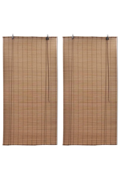 Concept Jaluzele din bambus tip rulou, 2 buc., maro, 120 x 220 cm