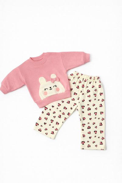 ASİLA Baby Girl Printed Bottom Top Set