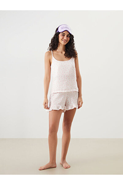 LC Waikiki I U Roba Collar Floral Strap Women's Shorts Pajama Set from Freeze...