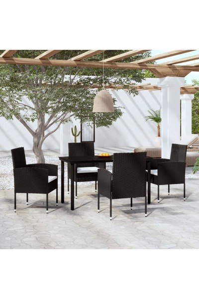 Concept Σετ τραπεζιού κήπου, 5 τεμάχια, μαύρο