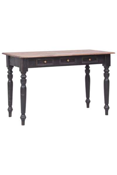 Concept Birou cu 3 sertare, 117 x 57 x 75 cm, lemn masiv de mahon