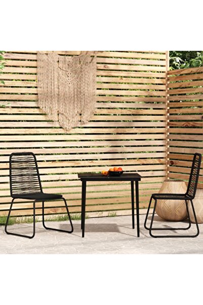 Concept Σετ επίπλων κήπου, 3 τεμάχια, μαύρο