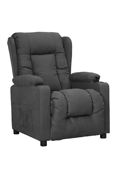 Concept Fotoliu rabatabil, gri închis, material textil