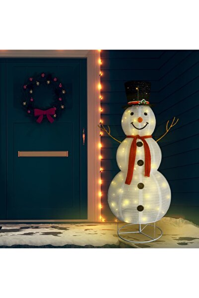 Concept Figurină decorativă Crăciun om zăpadă LED 180 cm țesătură lux