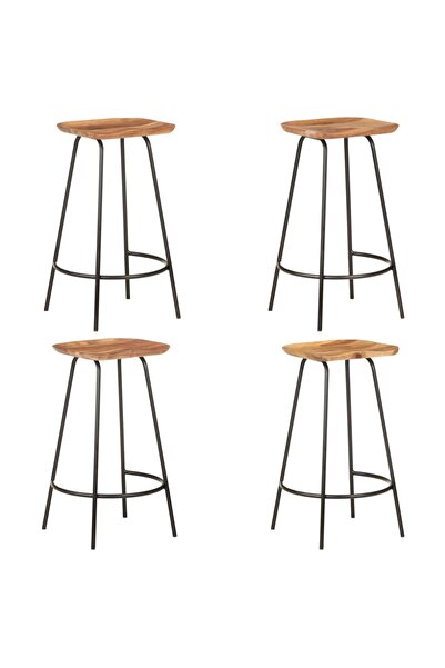 Concept Σκαμπό μπαρ, 4 τεμ., από μασίφ ξύλο ακακίας