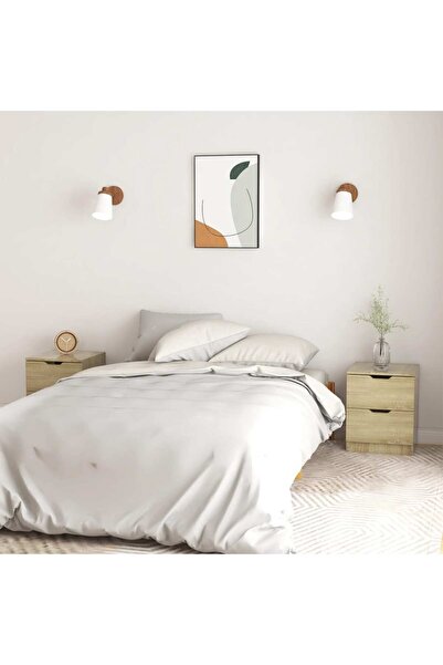 Concept Noptiere, 2 buc., stejar sonoma, 40x40x50 cm, PAL