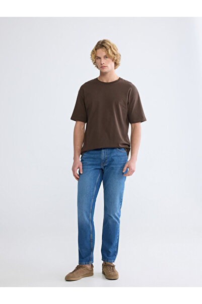 LC Waikiki Μπλε 779 Ανδρικό τζιν παντελόνι κανονικής εφαρμογής