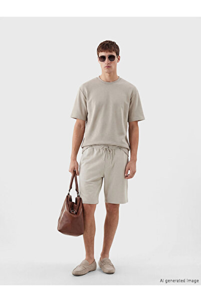 LC Waikiki Beige Standard Fit Men's Shorts