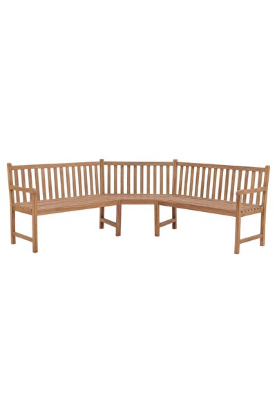 Concept Bancă de colț de grădină, 185x185x90 cm, lemn masiv de tec