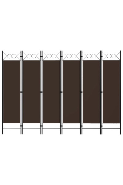 Concept Paravan de cameră cu 6 panouri, maro, 240 x 180 cm