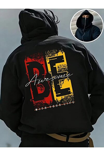 Flaubert Black Unisex Oversize Full Zipper Masked Gothic Hooded Hoodie Sweats...