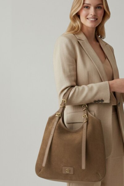 QUB CLUB Women's Adjustable Strap Pack Genuine Suede Leather Shoulder Bag